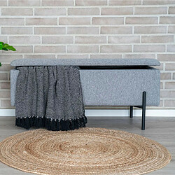 Acheter Mes Banc de rangement 95x36,5x46 cm en tissu gris clair