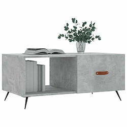 Avis Maison Chic Table basse,Table Console Table d'appoint, Table pour salon gris béton 90x50x40 cm bois d'ingénierie -MN23827