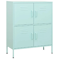 vidaXL Armoire de rangement Vert menthe 80x35x101,5 cm Acier