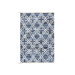 Beliani Tapis en coton denim bleu 140x200 cm ADIYAMAN pas cher