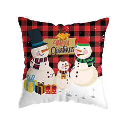 P90 3pcs 45 * 45cm Christmas Snowman Motif étreignant Taie d'oreiller Holiday Accueil Taie d'oreiller Sofa Coussin Coussin