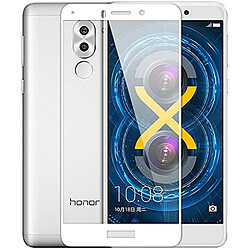 Xeptio Huawei Honor 6X / Honor 6X PRO 4G: Protection d'écran en verre trempé FULL COVER contour blanc - Tempered glass Screen protector