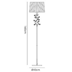 Avis Luminaire Center Lampadaire Willow avec Abat jour crème 1 Ampoule laiton antique/cristal