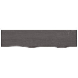 Maison Chic Étagère murale flottante,Etagère de rangement gris foncé 80x20x2 cm bois chêne massif traité -MN83104