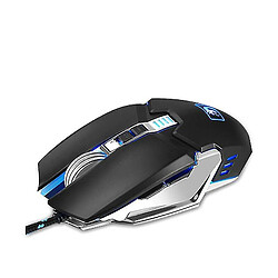 Universal M312 2400dpi USB Metal Wired Metal Roard Backlit Optical Gaming Mouse Black