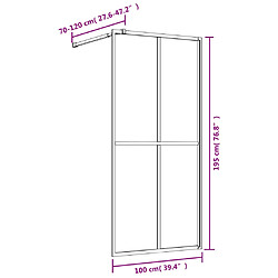 vidaXL Paroi de douche avec verre ESG transparent rouge 100x195 cm pas cher