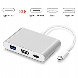 GUPBOO Adaptateur HUB USB-C 3.1 vers USB 3.0 HDMI USB-C,JL2676 pas cher