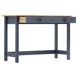 Avis Maison Chic Table console | Meuble d'entrée | Table d'appoint Hill Range avec 2 tiroirs Gris 110x45x74 cm Pin -GKD66738