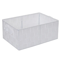 Mendler 4x panier de rangement HWC-C37, 12x28x20cm ~ blanc