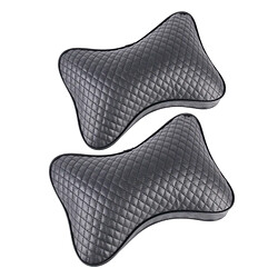 Wewoo 2PCS BIETY FG-02 Voiture Cou noir Oreiller Version Souple Belle Respirer Auto Tête Reste Coussin Appui-Tête Pad