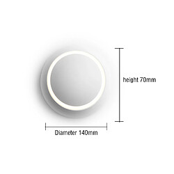 Avis Universal 5W Lampe de chevet Chambre à coucher Salon Escalier Escalier Aisle LED Crescent Lampe murale (Lumière blanche)