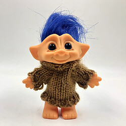 Les Figurines De Cheveux Colorés De Poupées Minuscules Troll Vintage De 4 Pouces Jouets Les Cheveux Bleus