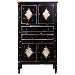 Armoire Alexandra House Living Noir verre Bois d'épicéa 100 % Métal Bois MDF 38 x 142 x 80 cm