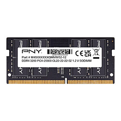 PNY MN16GSD43200-TB Mémoire RAM 16Go DDR4 3200MHz CL22 Noir