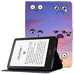 Etui en PU magnétique avec support et porte-cartes pour votre Amazon Kindle Paperwhite 5 (2021) - Expression faciale