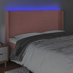 Acheter Maison Chic Tête de lit scandinave à LED,meuble de chambre Rose 183x16x118/128 cm Velours -MN76247