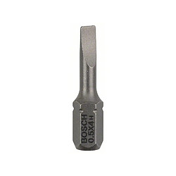 Lot de 3 embouts de vissage Extra-dure Tête fendue S0,5x4,0 à queue 6 pans mâle 1/4"" Longueur 25mm BOSCH 2607001457