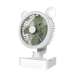 JJBRDZ-Ventilateur de Bureau USB Petit Ventilateur de Bureau Rechargeable avec Veilleuse, Ventilateur Portable pour Table de Bureau à Domicile, Blanc