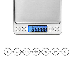 Avis Universal Mini-poche Balance de cuisine numérique 0,01x 500g Pièces d'argent Bijoux d'or Pesage Écran LCD Balance numérique électronique Balance de solde