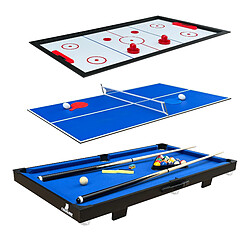 Cougar All-in-One 3-in-1 Table Multi Jeux en bleu | Mini table de jeu multi-fonctions | Multigame