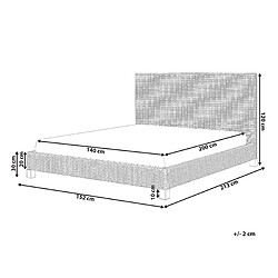 Avis Beliani Lit double en rotin 140 x 200 cm naturel SALBRIS