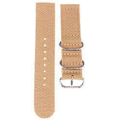 bracelet en nylon avec boucle en acier inoxydable kaki 18 mm