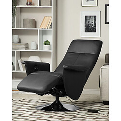 Beliani Fauteuil Cuir PU Noir PRIME