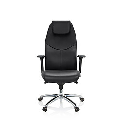 Siège de bureau / Fauteuil de direction FERRARA Cuir noir hjh OFFICE