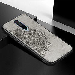 Wewoo Coque Pour Xiaomi Redmi K30 Mandala Housse en tissu gaufré PC + TPU de téléphone portable avec fonction magnétique et dragonne Gris