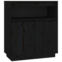 vidaXL Buffet Noir 70x34x80 cm Bois massif de pin