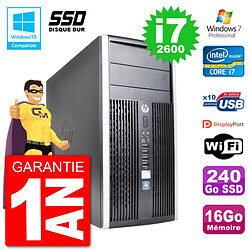 PC HP 6300 MT Intel Core i7-2600 RAM 16Go SSD 240Go Graveur DVD Wifi W7 - Occasion