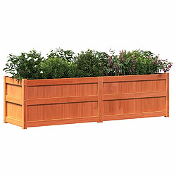 Avis vidaXL Jardinière cire marron 180x50x50 cm bois de pin massif