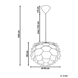 Avis Beliani Lampe suspension gris petit abat-jour SEGRE