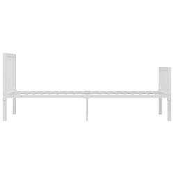 Acheter Maison Chic Lit adulte - Lit simple Cadre de lit,Structure du lit Contemporain Blanc Métal 90 x 200 cm -MN89157