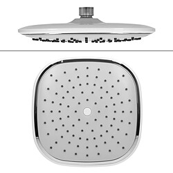 Ecd Germany Set tête de douche avec pommeau de douche ovale blanc avec buses anti-calcaire