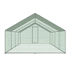 Avis Bcelec RA-382 Poulailler d'extérieur 3x8x2m, enclos grillagé pour poules, volaille, structure en acier galvanisé 25x0.65mm