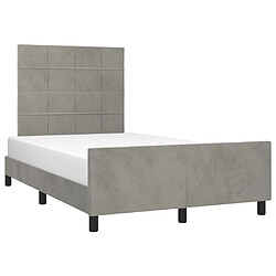 Avis Maison Chic Lit adulte - Cadre Structure de lit avec tête de lit Contemporain Gris clair 120x200 cm -MN93133