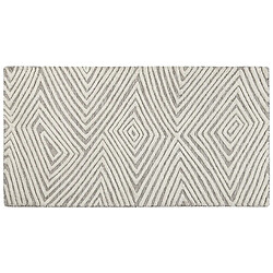 Beliani Tapis en laine blanc et gris 80 x 150 cm GOKSUN