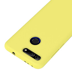 Avis Wewoo Coque Étui de protection étanche en silicone liquide de couleur unie pour Huawei Honor View 20 jaune