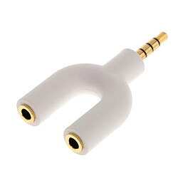 Acheter Stéréo Jack Audio écouteur 2 Voies U Adaptateur Blanc 3.5mm