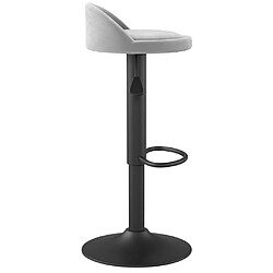 Acheter vidaXL Tabourets de bar lot de 2 gris clair velours