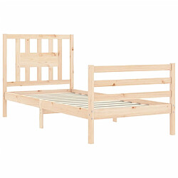 Acheter vidaXL Cadre de lit sans matelas 100x200 cm bois massif