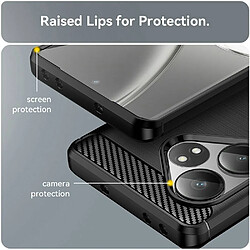 Avis Htdmobiles Coque pour Realme GT 6 et GT 6T 5G - housse etui silicone gel carbone + film ecran - NOIR