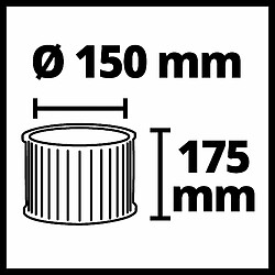 Einhell Nass-Trockensauger-Zubehör Faltenfilter für Staubklasse L 2351126 Filtre pour aspirateur pas cher