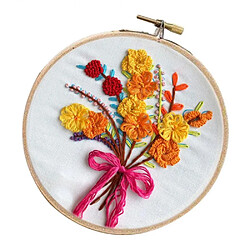 Kit de départ pour broderie avec motif floral DIY Point de croix Crafts Flower 1 pas cher