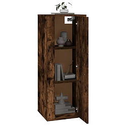 Avis Maison Chic Meuble TV scandinave mural Banc TV suspendu pour salon - Chêne fumé 40x34,5x100 cm -MN20824