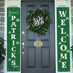 Avis Heureux Irlandais St Patricks Day Décorations Bannière Porche Inscrivez Décor Home Partie Porte Mur Arbre Party Favor Ornement Accessoires