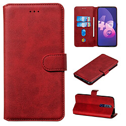 Wewoo Housse Coque Pour OPPO F11 Pro / R19 Classic Calf Texture Horizontal Flip PU en cuiravec support et fentes cartes et portefeuille rouge