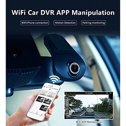 Dash Cam 1080P UHD 32GB Max Construit dans WiFi Conduite Enregistreur avec 160 & deg; Grand Angle WDR G-Capteur Night Vision Motion Detection Parking