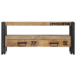 vidaXL Meuble TV 100x30x45 cm Bois de manguier massif